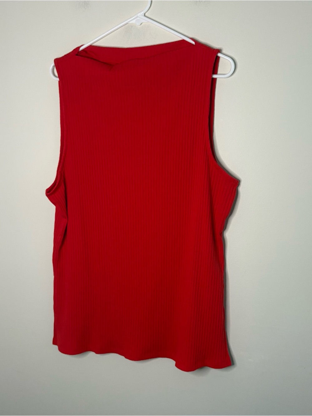 NWT Women’s XL Red Sleeveless Top Ribbed Coastal Holiday